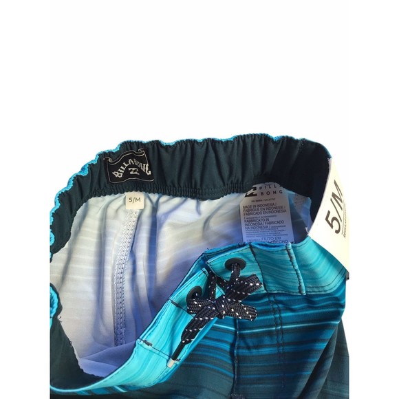 Billabong Board Shorts 5 boys Blue Pro Performance All Day Stripe NWT - Picture 4 of 4